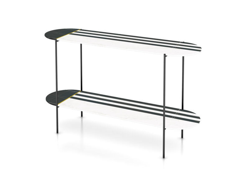 Marble console with two shelves, Fulu