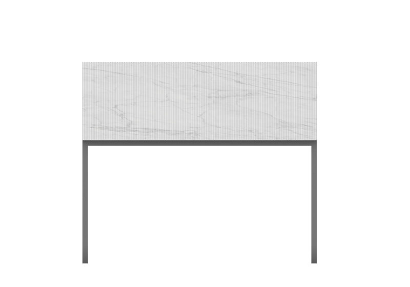 Marble, wood and metal bedside table, Maia - Image 2