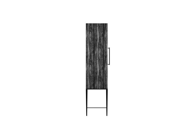 Marble living-room cupboard with metal legs, Tabit - Image 2