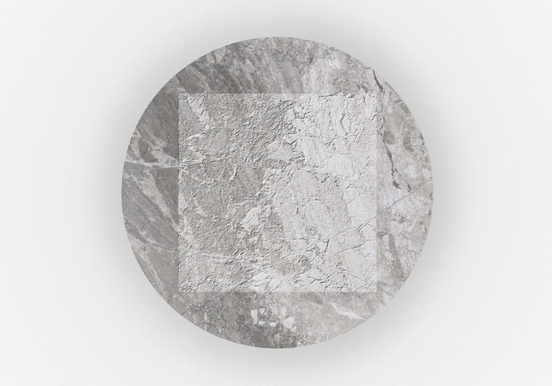 Marble and metal side table, Naledi - Image 2