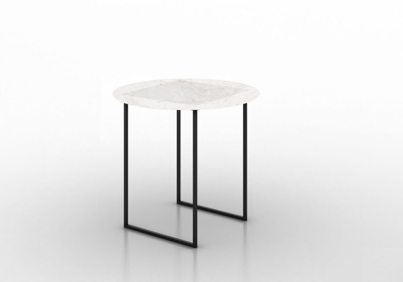 Marble and metal side table, Naledi - Image 7