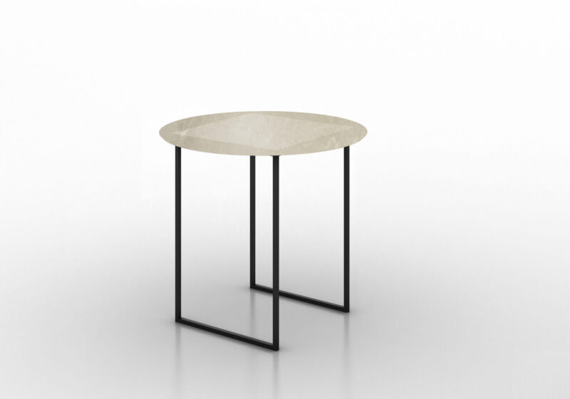 Marble and metal side table, Naledi - Image 6