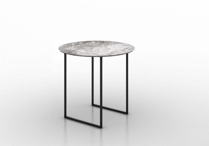 Marble and metal side table, Naledi