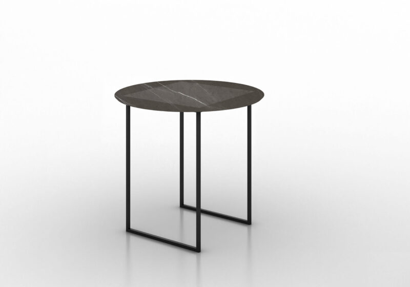 Marble and metal side table, Naledi - Image 4