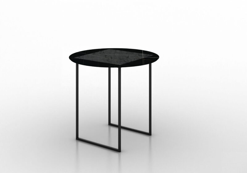 Marble and metal side table, Naledi - Image 3