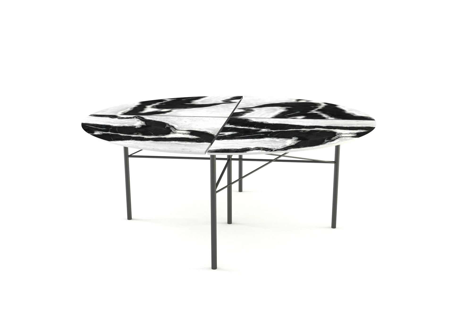 Round marble table for eight diners, Nervia - Image 13