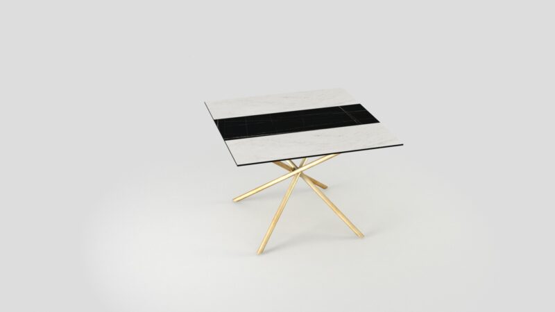 Square marble mosaic table, Propus - Image 14