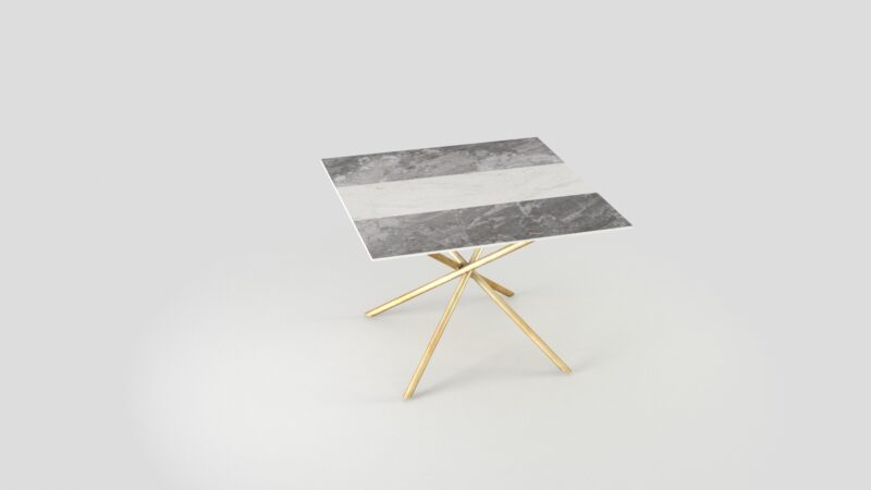 Square marble mosaic table, Propus - Image 8