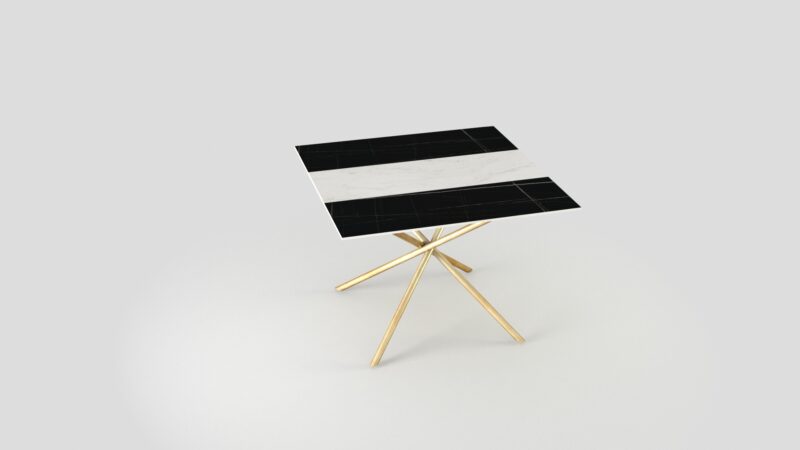 Square marble mosaic table, Propus - Image 9