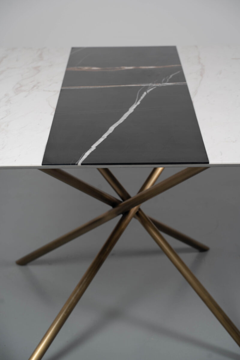 Square marble mosaic table, Propus - Image 5