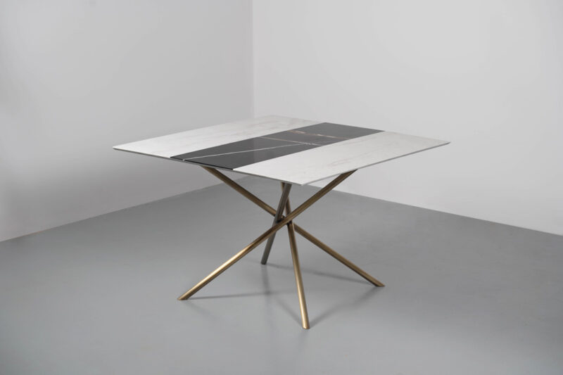 Square marble mosaic table, Propus - Image 4