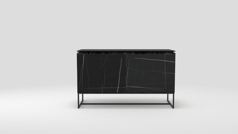 Marble and wood sideboard with metal legs, Naos - Image 16