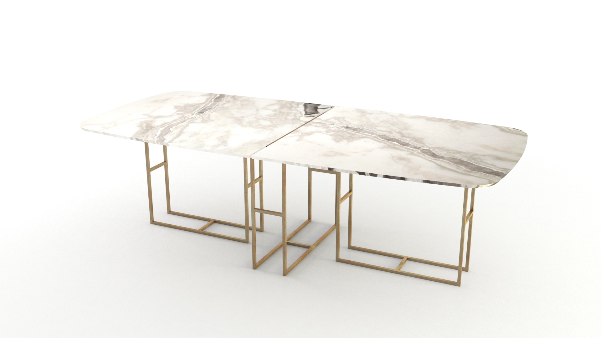 Mesa semi ovalada modular de mármol, Lionrock - Imagen 7