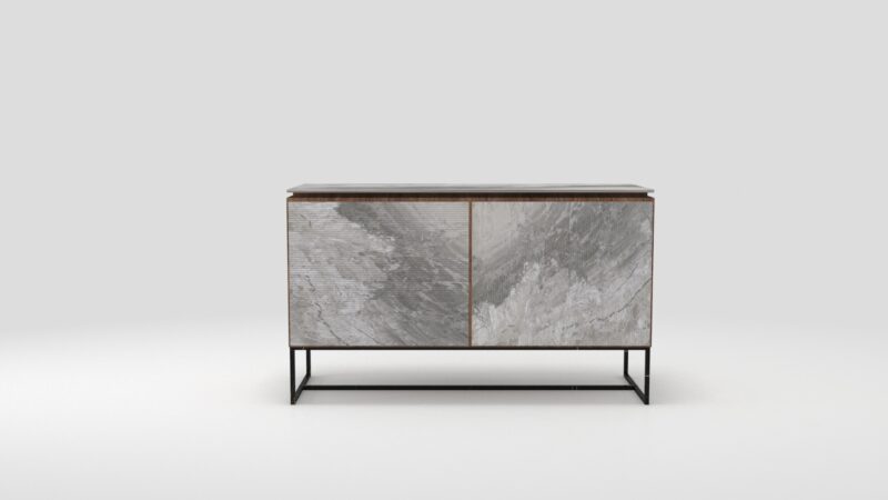 Marble and wood sideboard with metal legs, Naos - Image 14