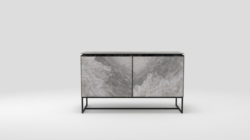 Marble and wood sideboard with metal legs, Naos - Image 12