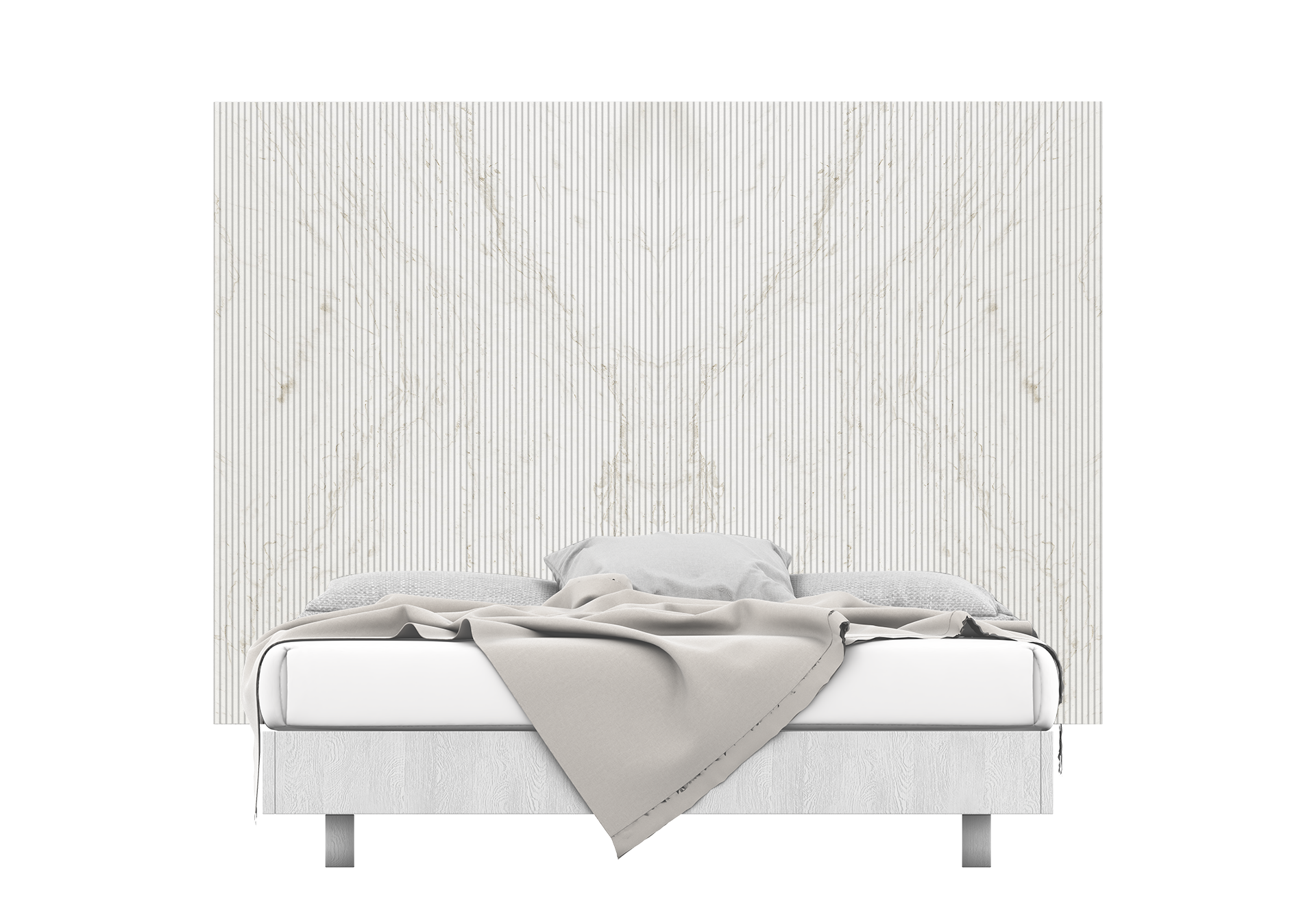 Cabecero de cama retroiluminado mármol acanalado diseño