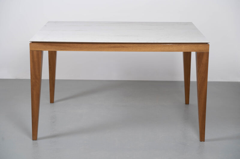 Mesa polivalente cocina salón de mármol y madera, Itonda