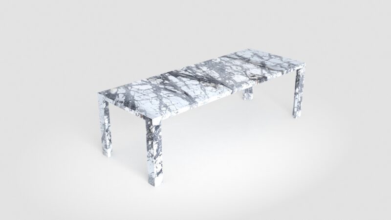 Mesa rectangular de mármol gris Hamal